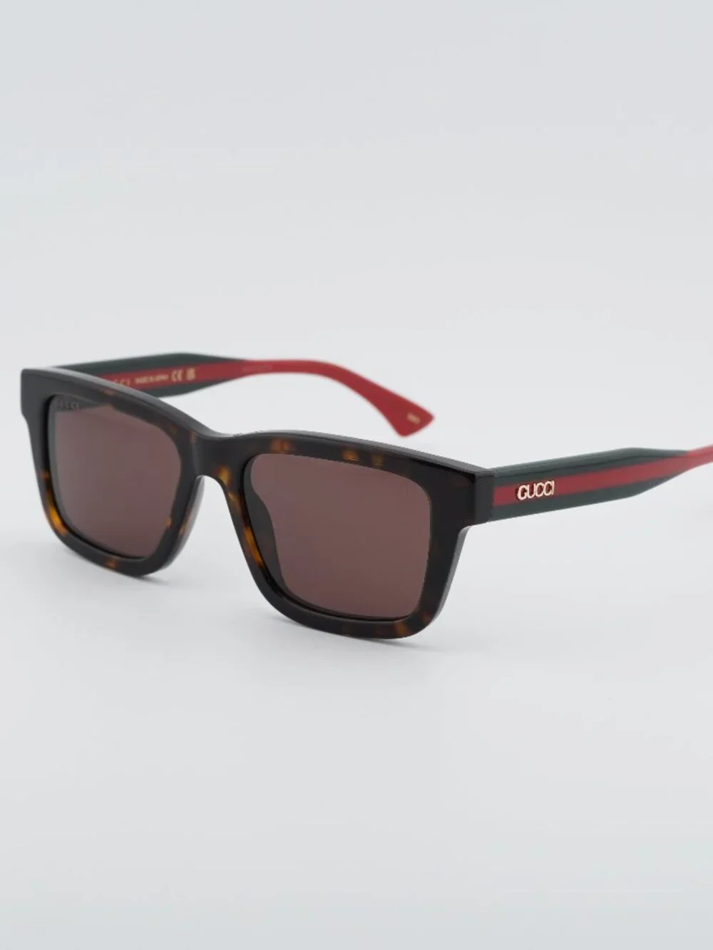Gucci GG1869S 002 Sunglasses Havana Square Frame, Brown Lenses